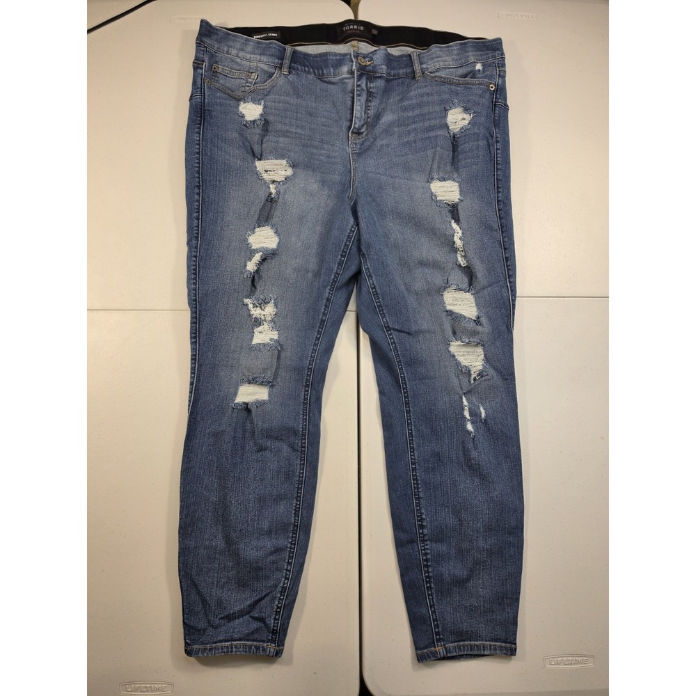 Torrid Bombshell Skinny Jeans Womens 26R Pants Stretch Blue High Rise